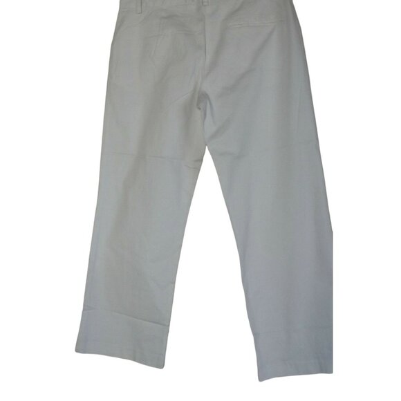 CJ Golf Pants Womens Size 4 White Cotton Stretch Mid Rise Cropped crop pant - Picture 3 of 6